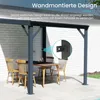 Wandmontierter Pavillon 2,4 x 3 m Grau verzinktes Stahldach Produktbild-Vorschau 7
