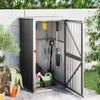 Vidaxl Capanno da giardino 88x89x161 cm zincato Stahl Anteprima dell’immagine prodotto 3