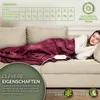 sinnlein® plyšová elektrická deka 180 x 130 cm vínově Náhled obrázku produktu 6