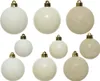 LS-LebenStil 30 Kunststoff Weihnachtskugeln Woll-Weiß Produktbild-Vorschau 3