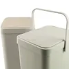Two trash cans with lids are shown against a white background. One is slightly behind the other and to the left. The one in the foreground has a handle. Produktbild-Vorschau