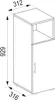 VCM Holz Midischrank | Badschrank mit offenem Fach und Produktbild-Vorschau 3