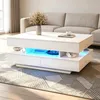 Merax Höhenverstellbarer Couchtisch mit LED, Hochglanz Produktbild-Vorschau 2