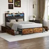 Stauraumbett 140x200cm, Bett mit Stauraum, 4 Schubladen, Produktbild-Vorschau 2