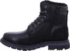 A side view of a black leather boot with laces and a zipper. Anteprima dell’immagine prodotto