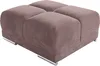 BroMARKT Samt Pouffe NUBES Sitzhocker Chromfüße 92x107x45cm Produktbild-Vorschau 1