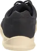 The back view of a dark blue sneaker with a beige sole. Produktbild-Vorschau