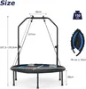 KOMFOTTEU 2-in-1 Fitness Trampolin, Ø 101 cm Produktbild-Vorschau 6