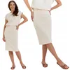 Faldas tubo – faldas para mujer, talla S – faldas beige Vista previa de la imagen del producto 1