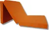 An orange folding mattress is shown unfolded on a white background. Produktbild-Vorschau
