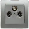 DELPHI Antennendose TV+Radio+Sat inkl. Rahmen, UP, silber Produktbild-Vorschau 5