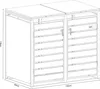 AXI Lucas Mülltonnenbox in Metall Anthrazit / Holzoptik | Produktbild-Vorschau 6