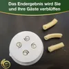 A pasta maker die and finished pasta tubes are shown on a dark surface. Produktbild-Vorschau