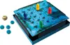 A board game with colorful pawns and dice on a blue grid board. Anteprima dell’immagine prodotto