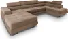 A large, U-shaped sectional sofa in a taupe or light brown color, shown from a diagonal angle against a white background. Produktbild-Vorschau