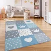 Teppich Kinderzimmer Kinderteppich Kurzflor Rutschfest Produktbild-Vorschau 1