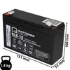 Q-Batteries 6LS-12 6V 12Ah Blei-Vlies Akku / AGM VRLA mit Produktbild-Vorschau 2