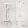 EMKE Duschsystem mit Thermostat, Regenduschkopf 36x24cm, Produktbild-Vorschau 7