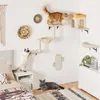 Yaheetech Katzen Kletterwand, 4er Set, inkl. Katzenhöhle Produktbild-Vorschau 2