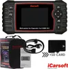 A car diagnostic tool and its accessories are displayed against a white background. Produktbild-Vorschau