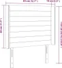 The Living Store LED Kopfteil Schwarz 83x16x118/128 cm Produktbild-Vorschau 6