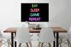 MuchoWow® Gerahmtes Poster Gaming - Led - Zitat - Eat sleep Produktbild-Vorschau 2