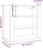 vidaXL Nástěnná skříňka Grey Sonoma 80x33x80 cm Dřevěný Náhled obrázku produktu 8