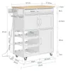 Detaillierte Maße des SoBuy Küchenwagens FKW45-E-WN in cm: 87 x 75 x 26 cm Náhľad obrázku produktu