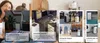 A collage of images showing mobile air conditioners in different home settings, with people interacting with them. Produktbild-Vorschau