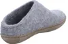 A single grey slipper with a brown sole is shown against a white background. Produktbild-Vorschau