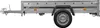 A side view of a silver trailer on a white background. Náhled obrázku produktu