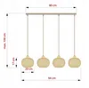Luxolar LED Pendelleuchte 4-flammig E27 Rattan Boho Produktbild-Vorschau 7