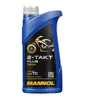 A blue bottle of Mannol 2-Takt Plus 7204 semi-synthetic 2-stroke engine oil, shown against a white background. Náhled obrázku produktu