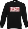 Urban Backwoods Ban One Sign License Plate, Sweatshirt, Produktbild-Vorschau 1