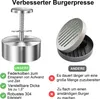 Burgerpresse aus Edelstahl,Antihaft-Hamburgerpresse mit Produktbild-Vorschau 3