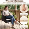 Zestaw mebli ogrodowych z polyrattanu COSTWAY, 3-częściowy Podgląd zdjęcia produktu 6