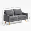 Divano BEALIFE, 147x72x85 cm, 2 posti, con gambe in legno e Anteprima dell’immagine prodotto 10