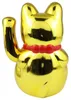 Glückskatze - Maneki-neko - Winkekatze - 18 cm - gold Produktbild-Vorschau 3