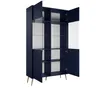 AX LIVING Vitrinen Schrank Rorene 105 cm Blau Gold Modern Produktbild-Vorschau 2