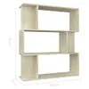 vidaXL Bücherregal/Raumteiler Sonoma-Eiche 80x24x96 cm Produktbild-Vorschau 13