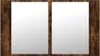 Two rectangular mirrors with wooden frames are shown side-by-side against a white background. Produktbild-Vorschau