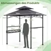 COSTWAY Grillpavillon mit Doppeldach, Seitenregalen, Produktbild-Vorschau 7