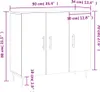 vidaXL Príborník betón sivý 90x34x80 cm odvodený výrobok z Náhľad obrázku produktu 8