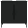 vidaXL Meuble sous-lavabo noir 60x30x60 cm bois composite Voir les images du produit 4