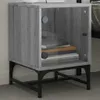 vidaXL Nachttisch mit Glastür Grau Sonoma 35x37x50 cm Produktbild-Vorschau 1