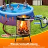 LARS360 Chauffage de piscine Baril à bois 12 L, noir Acier Voir les images du produit 4