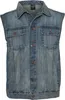 A sleeveless denim vest is shown against a white background. Produktbild-Vorschau