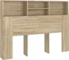 Testiera con ripiani in rovere Sonoma 140x19x103,5 cm Anteprima dell’immagine prodotto 1