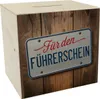 Für den Führerschein Spardose aus Holz als Nummernschild Produktbild-Vorschau 1