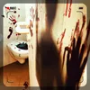 Oblique Unique Halloween Sticker HELP mit Geist Silhouette Produktbild-Vorschau 3